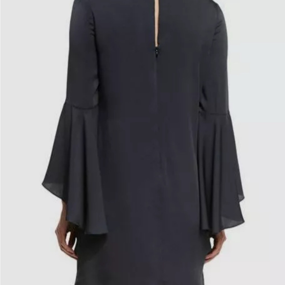 Milly Black V-Neck Bell Sleeve Cocktail Dress - Picture 9 of 9